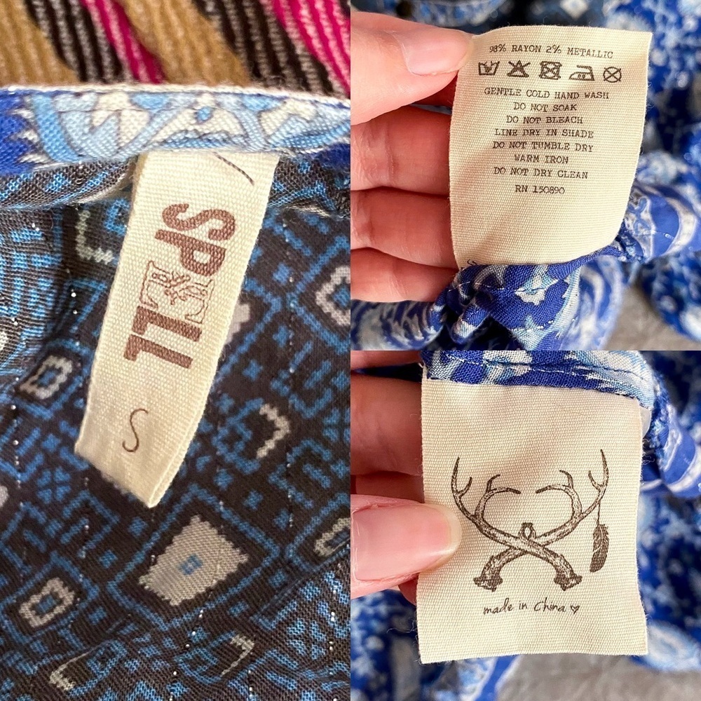 Spell & The Gypsy Collective Oracle Blouse Indigo Blue Boho Bohemian Small EUC - Picture 5 of 8
